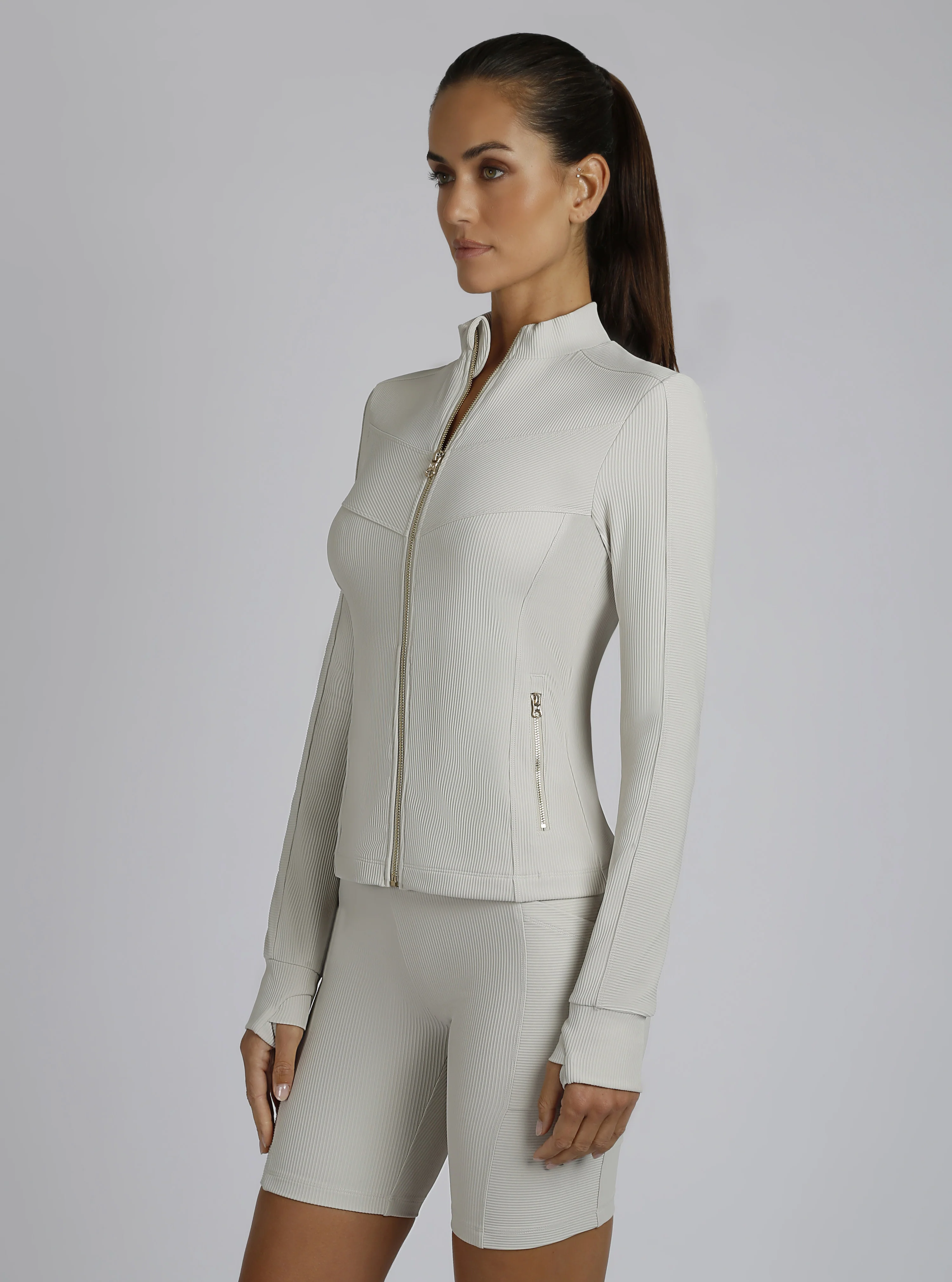Directional Rib Activewear Jacket Gold Trims - Image 5