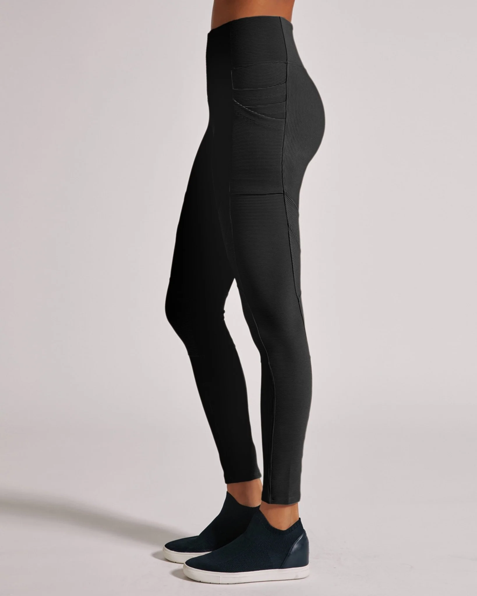 Directional Rib Legging - Black - Image 2