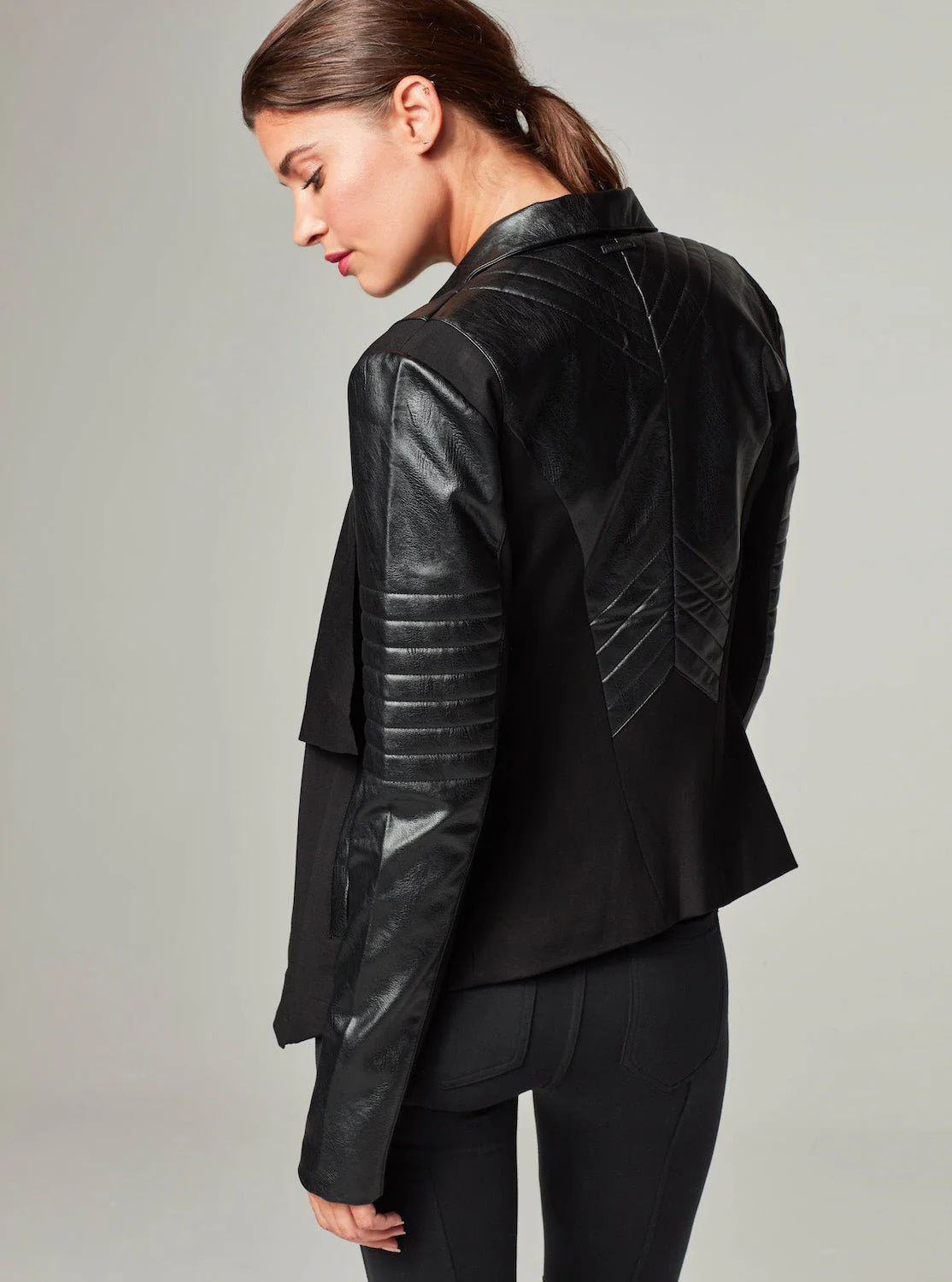 Drape Front Jacket - Black - Image 10