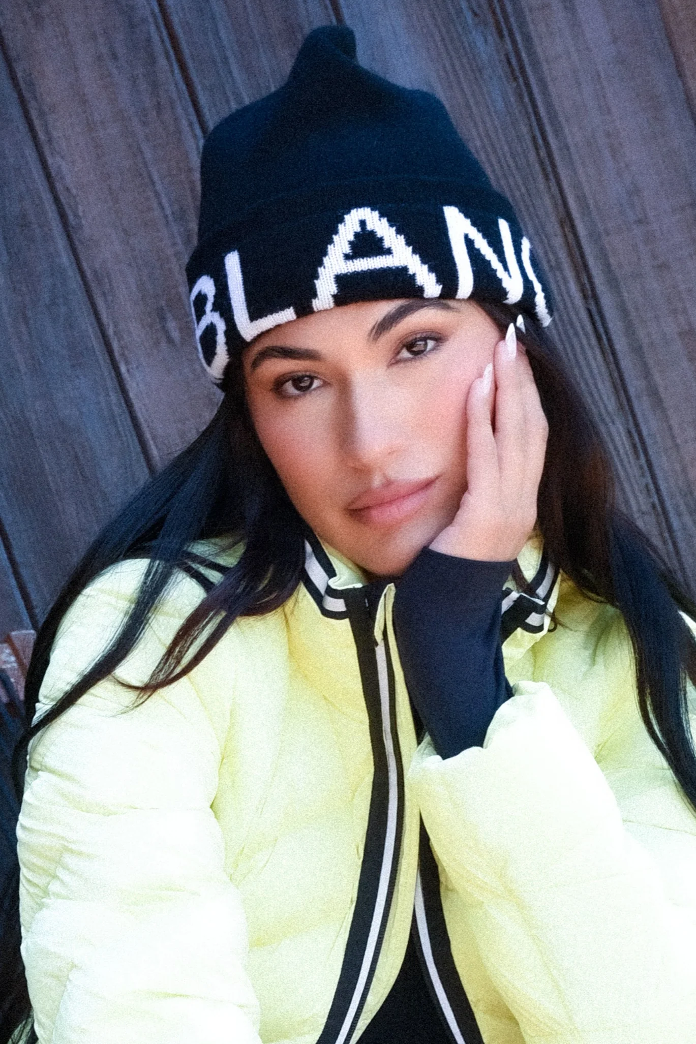 Jacquard Wool/Cashmere Knit Beanie