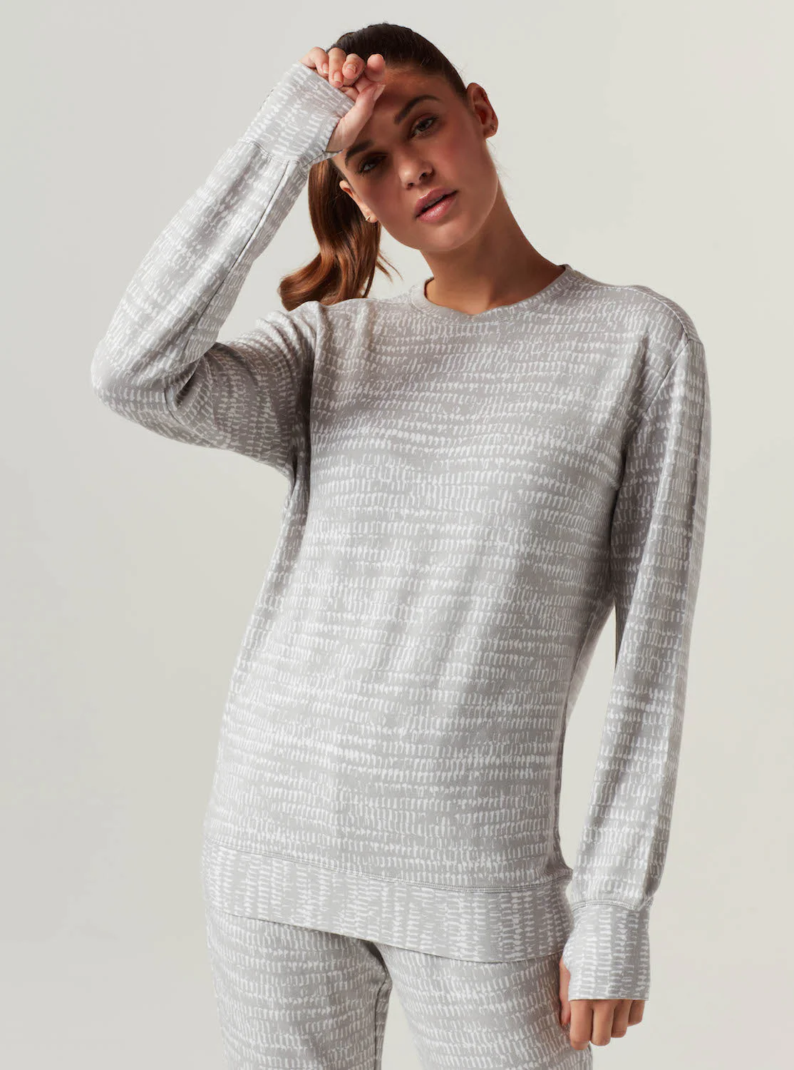 Luxe Fleece Sweatshirt - Light Gray - FINAL SALE