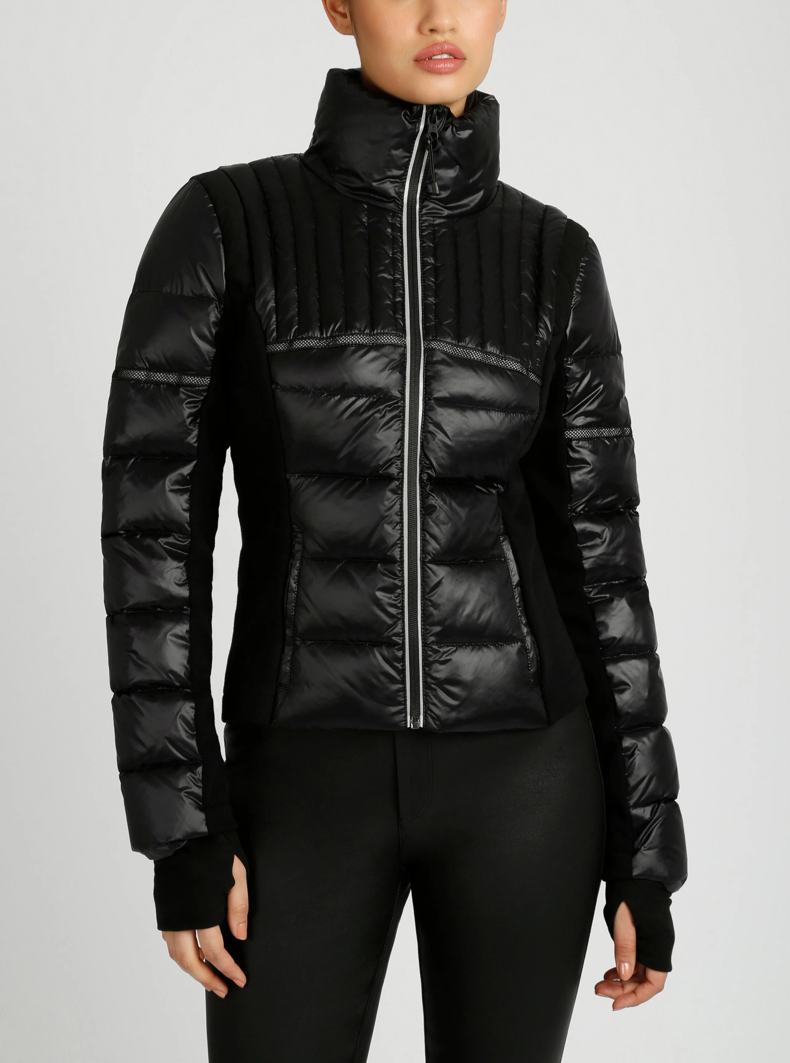 Reflective Inset Down Filled Feather Weight Jacket