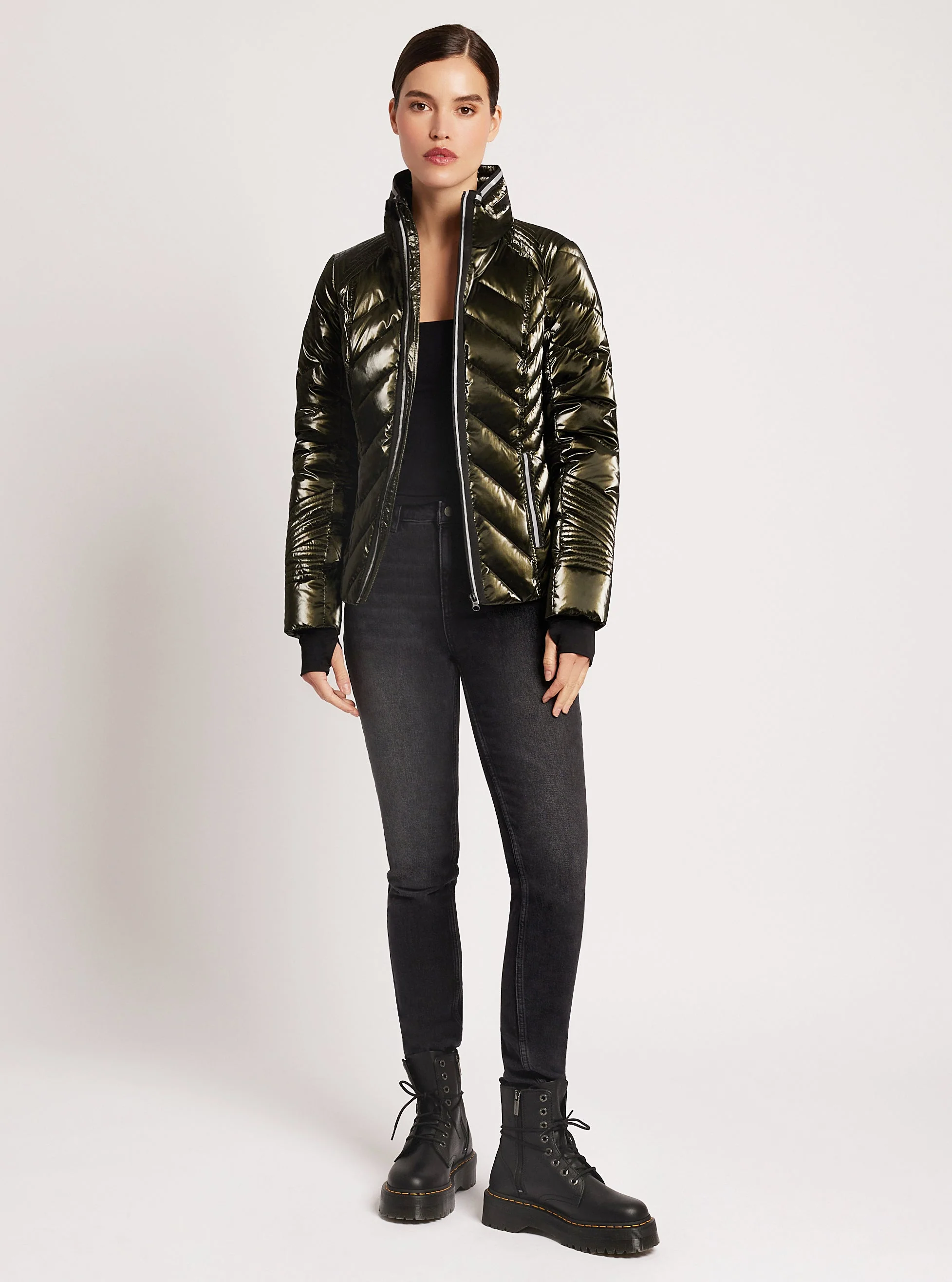 Super Hero Puffer Down Filled Jacket with Reflective Trim - Image 11