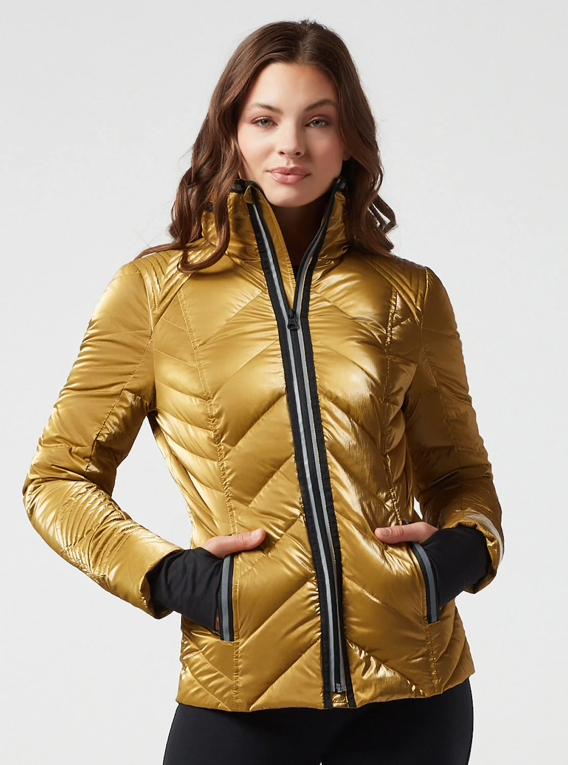 Super Hero Puffer With Reflective Trim - Gold- BF-FINAL SALE LAST CALL - Image 10