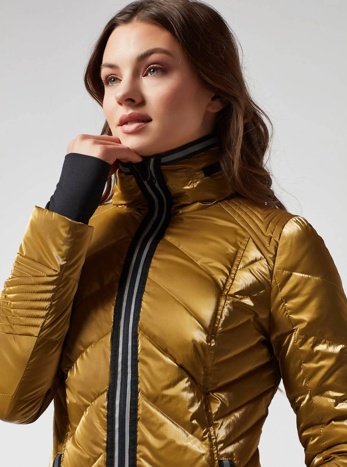 Super Hero Puffer With Reflective Trim - Gold- BF-FINAL SALE LAST CALL - Image 3