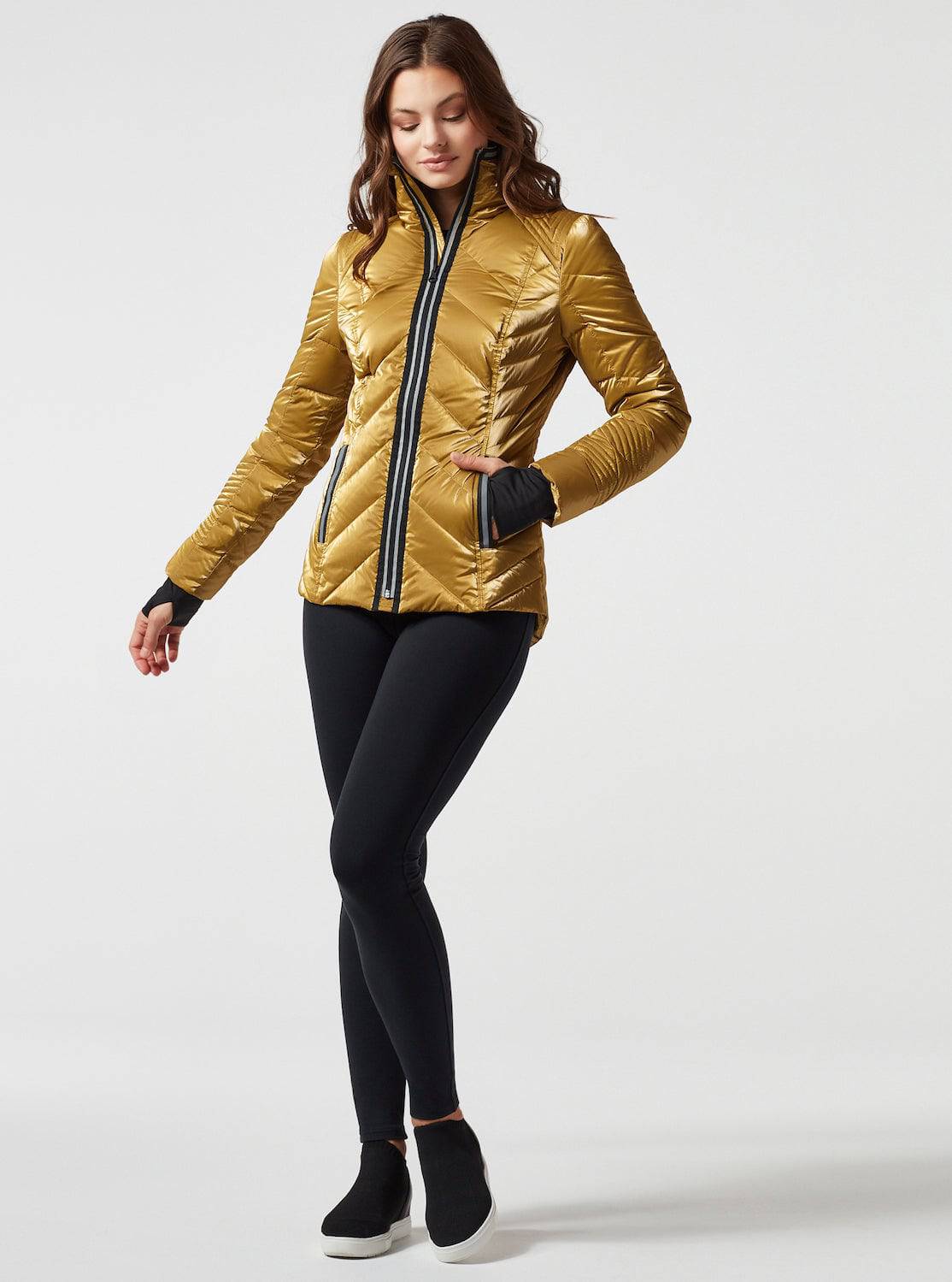 Super Hero Puffer With Reflective Trim - Gold- BF-FINAL SALE LAST CALL - Image 6