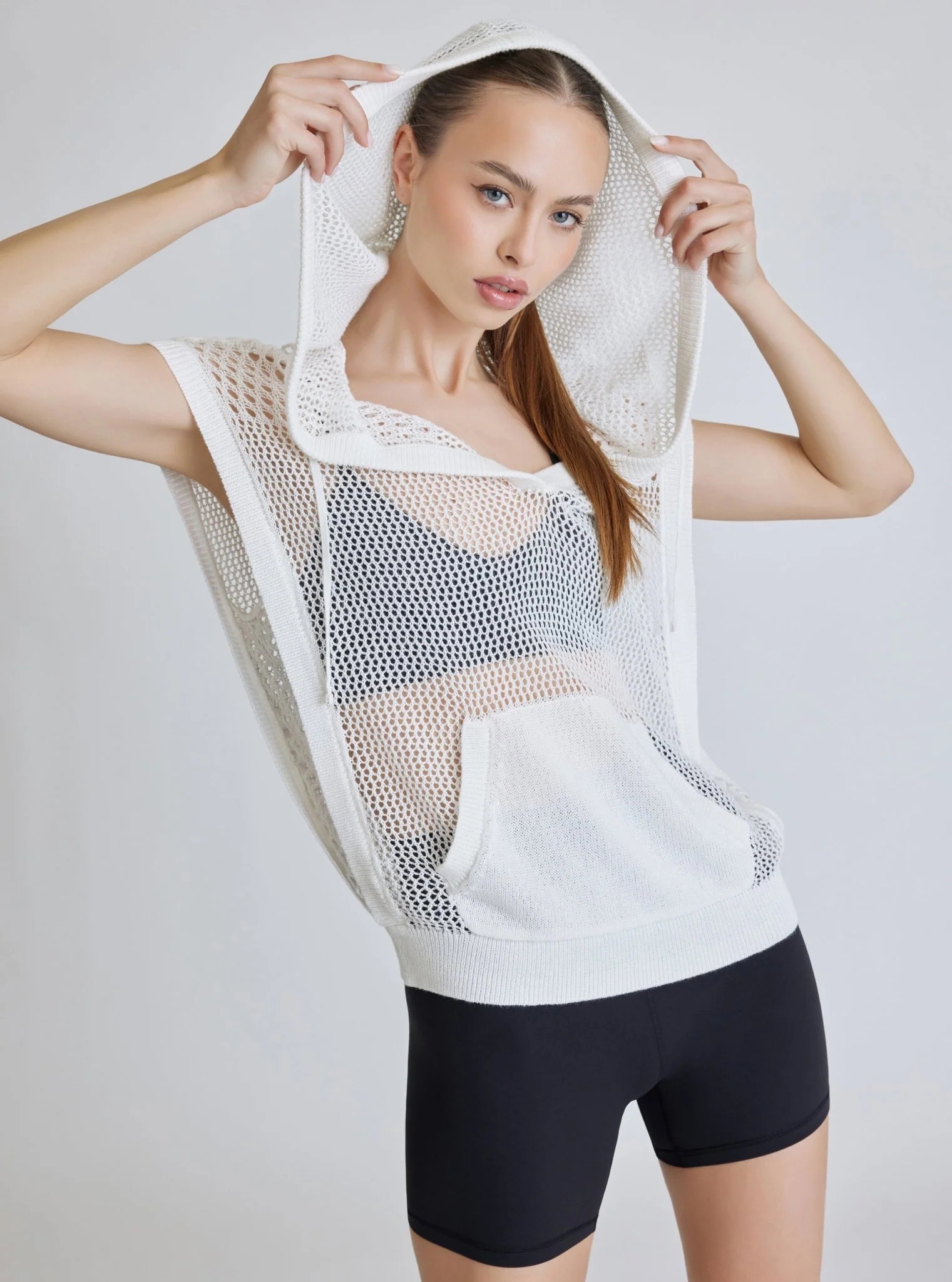 White Crochet Pullover Sleepless Hoodie - FINAL SALE - Image 5